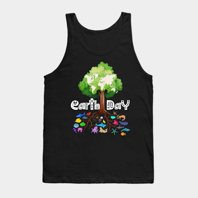 Earth day shirt Kids Women Men Adult Nature _ Animals Gift Tank Top by craiglimu